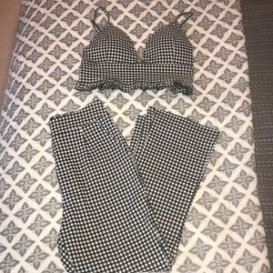 Matching Crop Top and Capri Pants